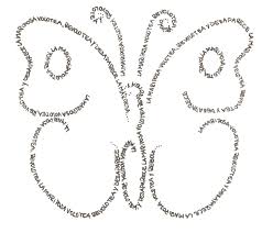 butterfly calligram