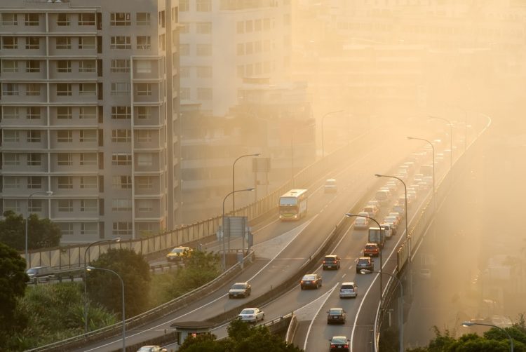 Pollution in the city.