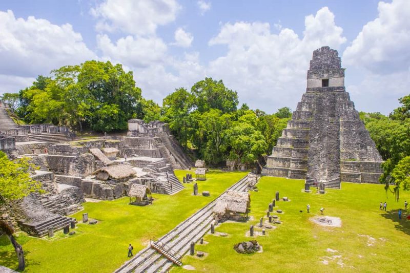 mayan ruins in peten selva - guatemala