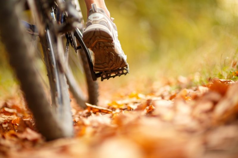 pedaling by bicycle - mechanical energy